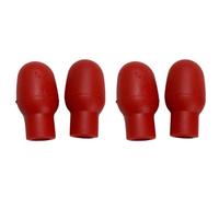 FEESHOW 4pcs Portable Silicone Drum Stick Mute Set - For Acoustic/Electric Drums, Practice Pad, Reduces Sound, Aids Training B Red One Size