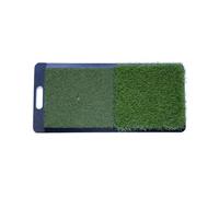 FEESHOW 60x30cm Golf Swing Mat with Dual-Length Grass - Indoor Training Pad, Compact & Travel-Friendly for On-the-Go Practice Green One Size