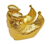 FEESHOW Christmas Elf Shoes Jester Shoe for Adults Halloween Xmas Role Play Gold One Size