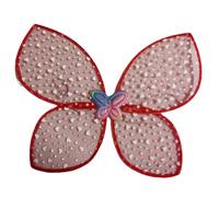 FEESHOW Fairy Wings for Adults, Angel Butterfly Wing for Women Halloween Dress Up Party Favor Red One Size