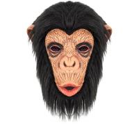 FEESHOW Gorilla Mask Simulation Full Head Latex Animal Masks for Halloween Theme Parties Cosplay Mask Type F One Size