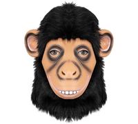 FEESHOW Gorilla Mask Simulation Full Head Latex Animal Masks for Halloween Theme Parties Cosplay Mask Type D One Size