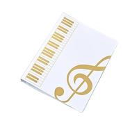 FEESHOW Guitar Music Folder, A4, Holds Staff Sheets, Piano Scores & Music Documents White One Size