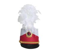 FEESHOW Kids Marching Band Hat Ringmaster Drum Major Hat for Halloween Masquerade Fancy Dress Type A One Size
