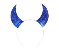 FEESHOW Kids Shining Devil Horns Halloween Headband Carnival Fancy Dress Costume Accessories Blue One Size