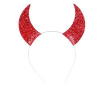 FEESHOW Kids Shining Devil Horns Halloween Headband Carnival Fancy Dress Costume Accessories Red One Size