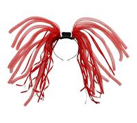 FEESHOW Led Flash Braid Hair Hoop Flashing Noodle Headband for Halloween Carnival Easter Party Red One Size
