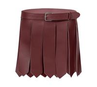 FEESHOW Medieval Viking Belt PU Leather Roman Warrior Fringe Waist Belt Knight Tassel Skirt Belt Halloween Renaissance Accessories Red One Size