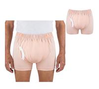 FEESHOW Men Adult Underwear Incontinence Pants Absorbent Underwear Cotton Incontinence Briefs Protection Orange XXL