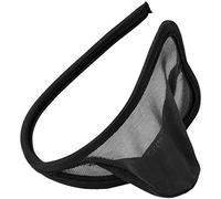 FEESHOW Mens Lingerie Mesh Sheer Bulge Pouch C-String Thong C-Strap T-Back Briefs Underwear Black OneSize