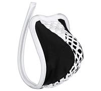 FEESHOW Mens Lingerie Mesh Sheer Bulge Pouch C-String Thong C-Strap T-Back Briefs Underwear Type B White&Black One Size
