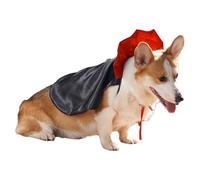 FEESHOW Pet Halloween Vampire Baron Cloak Costumes Dog Devil Cape Halloween Costumes for Small Medium Dogs Cats Pets Red S