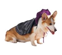 FEESHOW Pet Halloween Vampire Baron Cloak Costumes Dog Devil Cape Halloween Costumes for Small Medium Dogs Cats Pets Purple B M