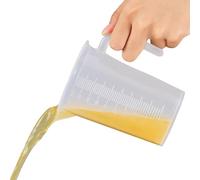 FEESHOW Plastic Measuring Jugs Transparent Measuring Cups with Graduated for Kitchen Lab White 500ml One Size