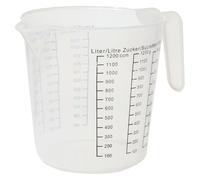 FEESHOW Polypropylene Measuring Jugs with Handle 250ML 500ML 1000ML Kitchen Measuring Jugs Transparent Heat Resistant Jugs 800ML/1000ML/1200ML Cook with Accuracy Clear C One Size