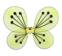 FEESHOW Professional Bee Character Costume For Stage Kids' Bumblebee Outfit With Sparkle Wand And Four Leaves Wings One Size