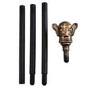 FEESHOW Retro Halloween Scepter Detachable Antique Walking Cane Cosplay Costume Accessories Rose Copper B One Size