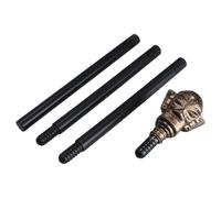 FEESHOW Retro Halloween Scepter Detachable Antique Walking Cane Cosplay Costume Accessories Rose Copper A One Size