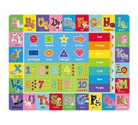 Feesiluu Baby Play Mat, Super Soft Playmat Baby Crawling Mat Foldable Non-Slip Floor Mat for Toddlers, Thick Baby Play Floor Mat with Colorful Alphabets and Animals,150 x 100cm (A)