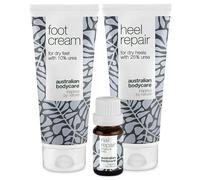 Feet and Nails Care Kit with Tea Tree Oil - Foot Cream, Heel Repair, and Nail Repair for Softer, Healthier Feet and Nails - Moisturizes, Soothes, and Repairs Dry and Cracked Heels