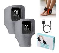 Feet Massager, Cordless Foot Ankle Massager, Easy to Clean and Operate Quietly for Use While Watching TV, Reading Or Working(A-Grey*2)