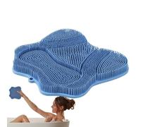 Feet Scrubber Shower - Non-Slip Silicone Foot Massage Mat with Suction Cups | Bathing Accessories for Cleaning Post-Workout Travel Pedicure Prep Bathroom Floor