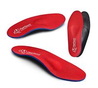 FeetTouch Strong Arch Support Orthotics for Metatarsalgia Morton's Neuroma,Ball of Foot Pain Relief Inserts Plantar Fasciitis Flat Feet with Poron Heel Cushion, Red, Men4-4.5/Women6-6.5