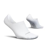 Feetures Elite Invisible Socks - Anti-Slip Sport Sock Liner with Targeted Compression - White, L (1 Pair)
