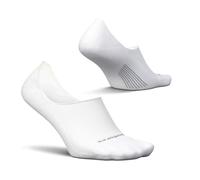 Feetures Elite Light Cushion Invisible - Running Socks for Women and Men - Athletic Compression Socks - Moisture Wicking - S, New White (1 Pair)