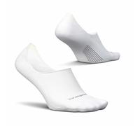 Feetures Elite Light Cushion Invisible - Running Socks for Women and Men - Athletic Compression Socks - Moisture Wicking - L, New White (1 Pair)