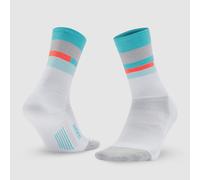 Feetures Elite Light Cushion Mini Crew Socks White Blue - S