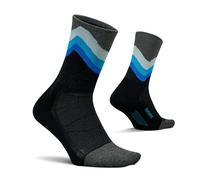 Feetures Elite Light Cushion Mini Crew, Black Swell (UK, Alpha, M, Regular, Regular, Black Swell)