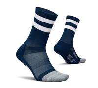 Feetures Elite Light Cushion Mini Crew Navy High Top Stripe Medium