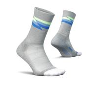 Feetures Elite Light Cushion Mini Crew Sock - Sport Sock with Targeted Compression - XL, Synthwave Gray (1 Pair)