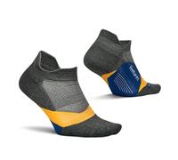 Feetures Elite Light Cushion No Show Tab Ankle Socks - Sport Sock with Targeted Compression - (1 Pair), Iron Seal, Medium, Iron Seal, M