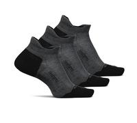 Feetures Elite Max Cushion No Show Tab - Running Socks for Men & Women - Athletic Compression Socks - Moisture Wicking - M, Gray - 3Pack