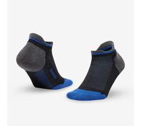 Feetures Elite Max Cushion No Show Tab Ankle Socks - Sport Sock with Targeted Compression - Tech Blue, S (1 Pair)