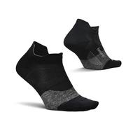 Feetures Elite Ultra Light Cushion Ankle Socks - Sport Sock with Targeted Compression - New Black, L (1 Pair)
