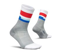 Feetures Elite Ultra Light Cushion Mini Crew Sock - Sports Socks with Targeted Compression - (1 Pair), Mission Grey, XL