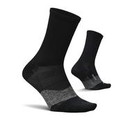 Feetures Elite Ultra Light Mini Crew Socks, Black - L