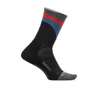 Feetures Elite Ultra Light Mini Crew Socks for Men - Retrograde Black Running Comfort