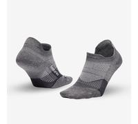 Feetures Elite Ultra Light Cushion Ankle Socks - Sport Sock with Targeted Compression - New Gray, M (1 Pair)
