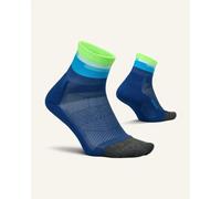 Feetures Elite Ultra Light Quarter Socks Lime Green Blue - S