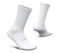 Feetures High Performance Cushion Classic Crew Sock for Women & Men - Moisture-Wicking Athletic Socks - White, XL (1 Pair)