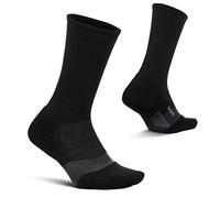 Feetures Merino 10 Cushion Crew Sock Stripe (1 Pair), Charcoal, Medium