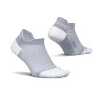 Feetures Plantar Fasciitis Relief Sock Light Cushion No Show Tab - Targeted Compression Sock for Women & Men, Gray, XL