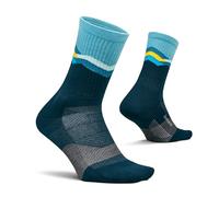 Feetures Trail Max Cushion Mini Crew Sock Unisex Adult, Mountain High Blue, M