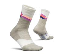 Feetures Unisex's Trail Max Cushion Mini Crew Socks, Mountain High Cream, Large