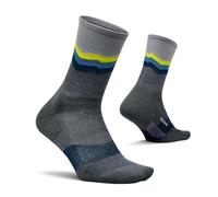Feetures Women's Merino 10 Max Cushion Mini Crew Sock, Switchback Gray, X-Large