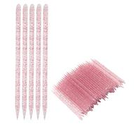 Feezroun 100pcs Cuticle Pusher Double-Ended Manicure Pedicure Sticks | nail cleaner, orange wood stick alternative, salon-grade nail art dotting tool, professional hangnail remover, portable